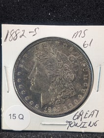 1882-S Morgan Dollar Great Toning