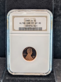 1991-S Lincoln Memorial Cent UCPF 69 RD By NGC