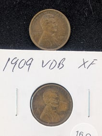 (2) 1909 VDB Lincoln Cents