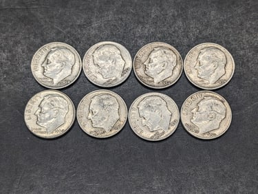 (8) 90% "Silver" Roosevelt Dimes