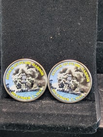 2- Pearl Harbor Colorized Kennedy Half Dollars??