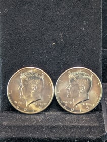 2- Moon Landing colorized Kennedy Half Dollars???