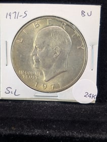 1971 S Silver Ike Dollar. UNC