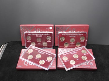 4- Denver Mint- 50 States Commemorative quarters Set- OGP boxes? 2005, 2006, 2007 & 2008?