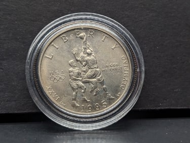 1995-S Olympic Basketball "Clad" Proof Half Dollar, Only 169K Minted