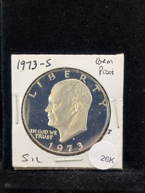 1973 S Silver Ike Dollar. PROOF