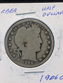 1906-O Barber Half Dollar - 90% Silver