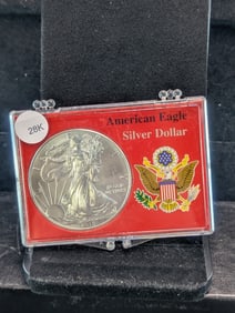 2015 GEM BU American Silver Eagle. One Ounce Silver Dollar