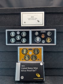 2011-S United States SILVER 10-Coin Proof Set With Original Gov't Packaging & COA.