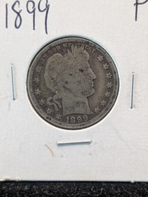 1899 Barber Quarter - 90% Silver