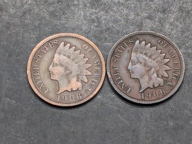 2-1906 (Great Feathers) Indian Head Penny, 119 Years Old!