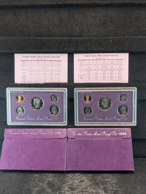 (2 Sets) 1991-S & 1993-S Proof Sets In OGP w/COA