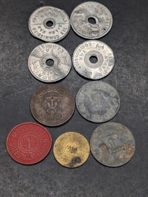 9 Tax Tokens (40's & 50's), Harder to Find