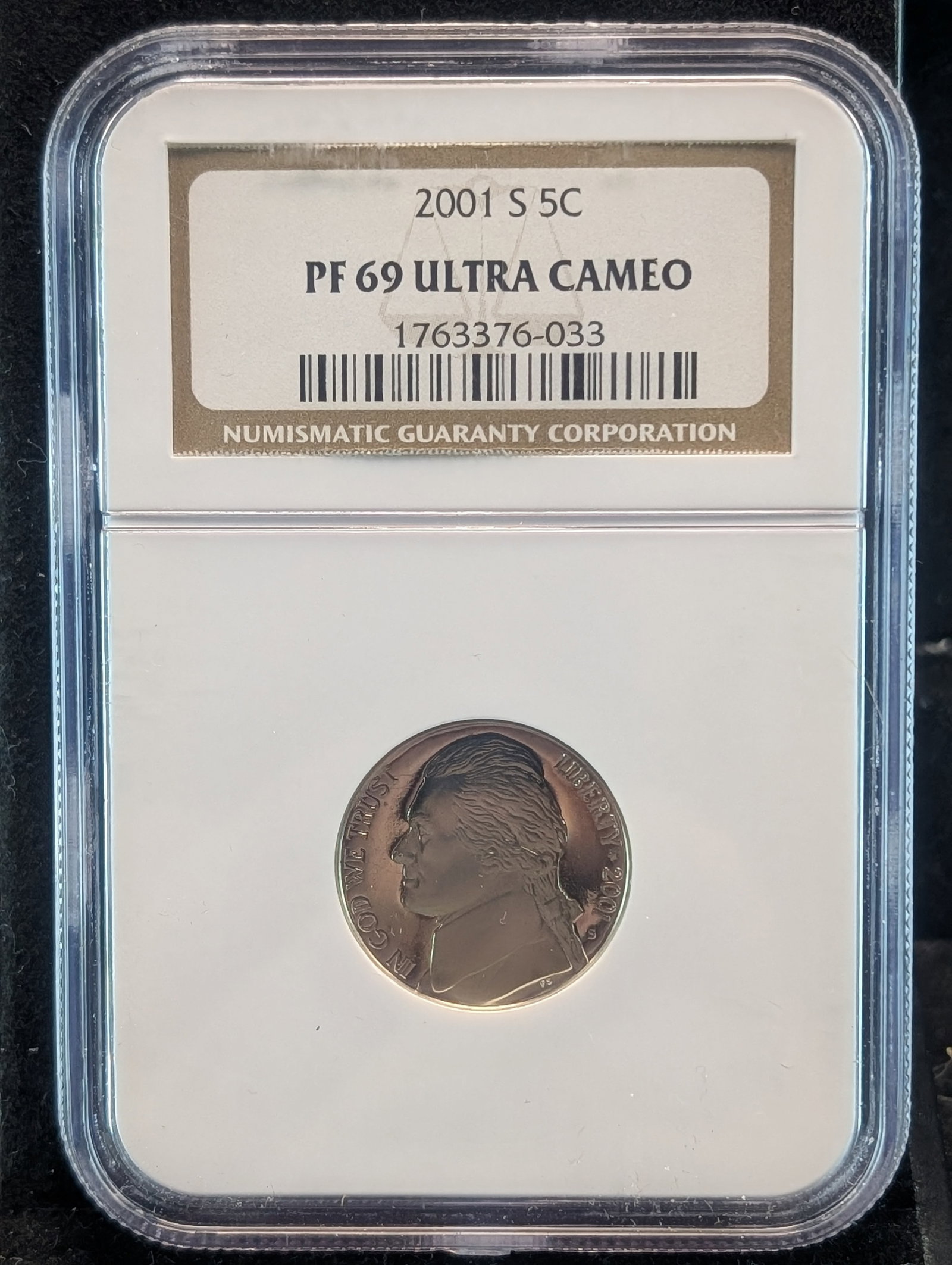 2001-S NGC PF-69- Ultra Cameo Jefferson 5-cents??: 2001-S NGC PF-69- Ultra Cameo Jefferson 5-cents??