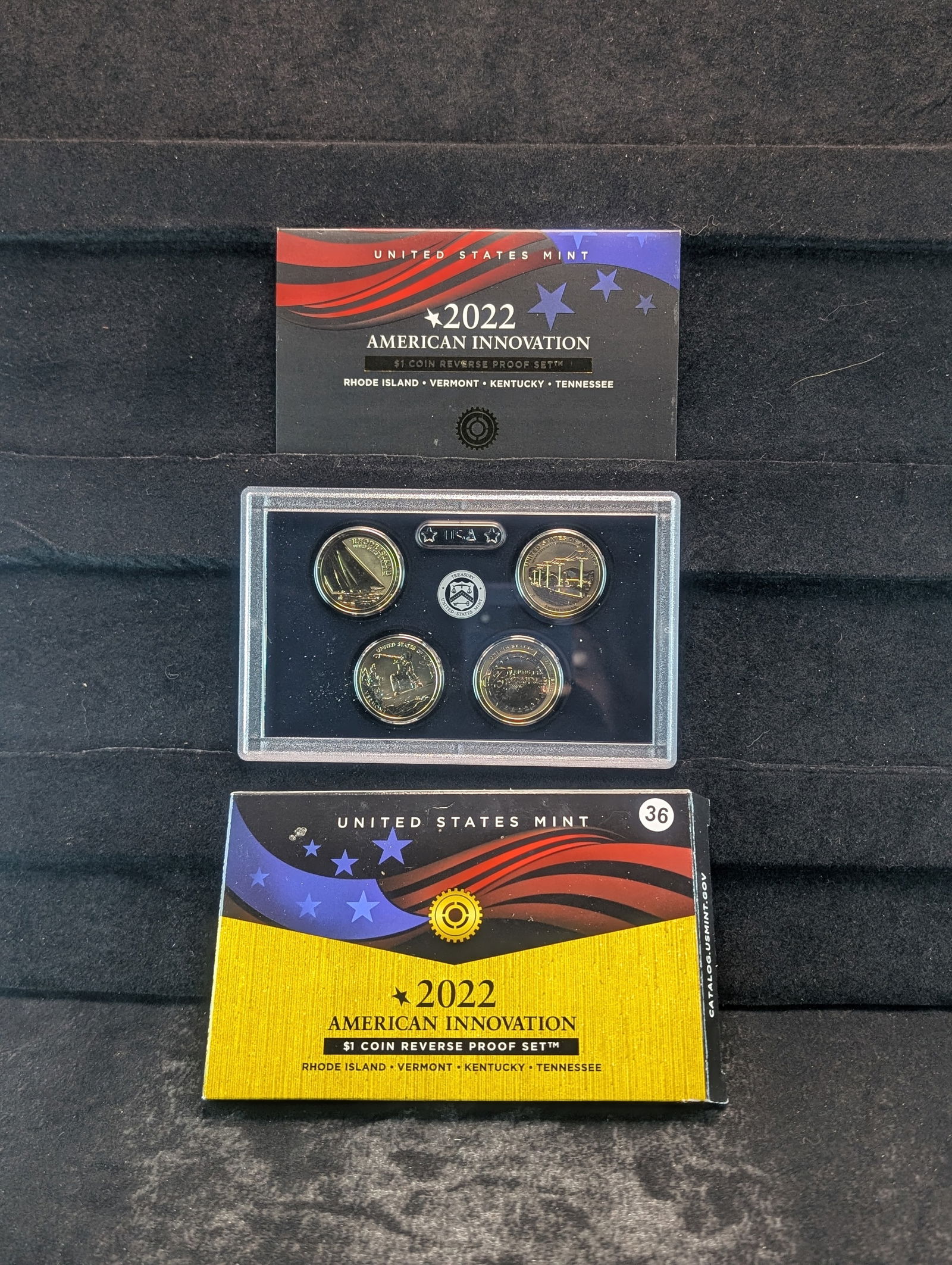 United States Mint 2022-S American Innovation $ Coin Reverse Proof Set (1 of 4)