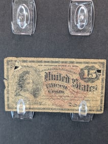 1872 15 Cents United States Fractional Currency. Bust Of Columbia.