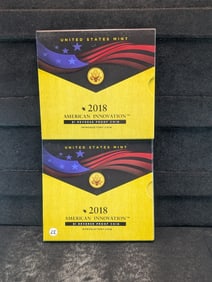 (2) 2018-S American Innovations $1 Reverse Proof Coin Introductory Coin