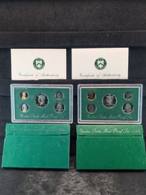 (2 Sets) 1994-S & 1998-S Proof Sets In OGP w/COA