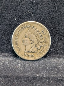 1859-CN Indian Head Cent. Readable Liberty. Pre Civil War Year.