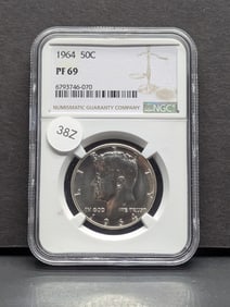1964 PF69 Kennedy Half Dollar, (Graded by NGC)