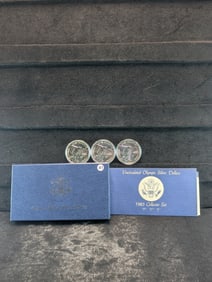 1983 UNC Olympic Silver Dollars P, D, and S