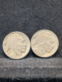 (2 Coins) 1915 & 1915-D Buffalo Nickels