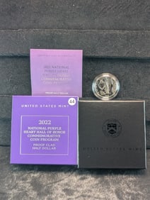 US Mint 2022-S National Purple Heart Hall of Honor Commemorative Coin Proof Clad Half Dollar
