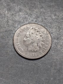 1875 ($25 at Good-The Wild Wild West Era) Indian Head Penny, 150 Years Old!