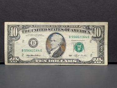 1993 $10 Bill (Error-Die Shift)