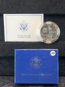 1986 P Statue of Liberty UNC Silver Dollar Coin (1886-1986 Commemorative) OGP
