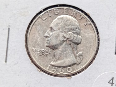1960 High Grade 90% "Silver" Washington Quarter