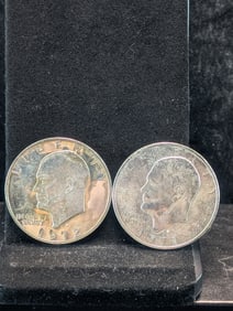 (2 Coins) 1971-S & 1972-S Eisenhower Dollars BU