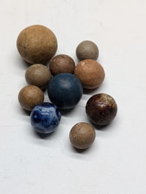10 Civil War Era Marbles (1860's), With Bennington's