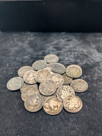 Group Of 26 1935-D Buffalo Nickels.