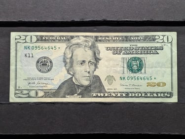 2017 $20 Federal Reserve "Star" Note