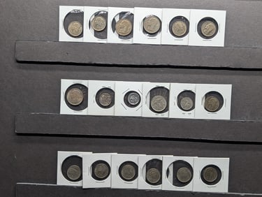 18-World Coins, (Uruguay-Yugoslavia & Zambia), Some AU-Unc!