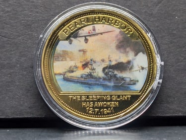 Pearl Harbor (USS Arizona-80th Anniversary) Token, BU-New, Novelty
