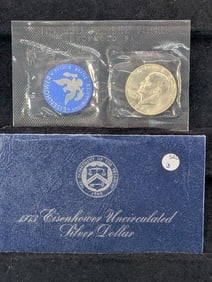 1973-S Eisenhower Uncirculated Silver Dollar In OGP