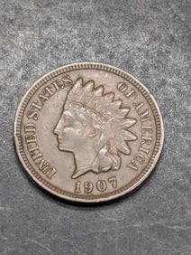 1907 (EF-Full Liberty, Great Feathers) Indian Head Penny, 118 Years Old!