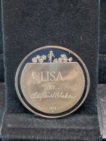 1973 Franklin Mint Lisa Bronze Proof Medallion Bright & Flashy??
