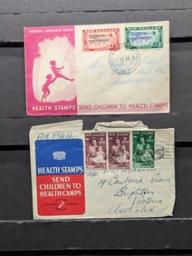 2-1948 (Health Stamps) New Zealand First Day Covers