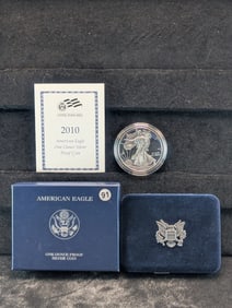 2010 W Proof American Silver Eagle OGP