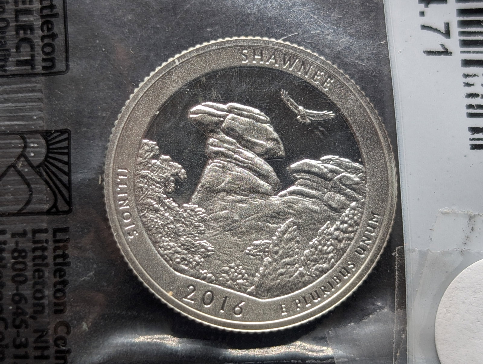 2016-S 90% Silver Illinois Shawnee Statehood Quarter Ch. Pf. 63 by Littleton: 2016-S 90% Silver Illinois Shawnee Statehood Quarter Ch. Pf. 63 by Littleton