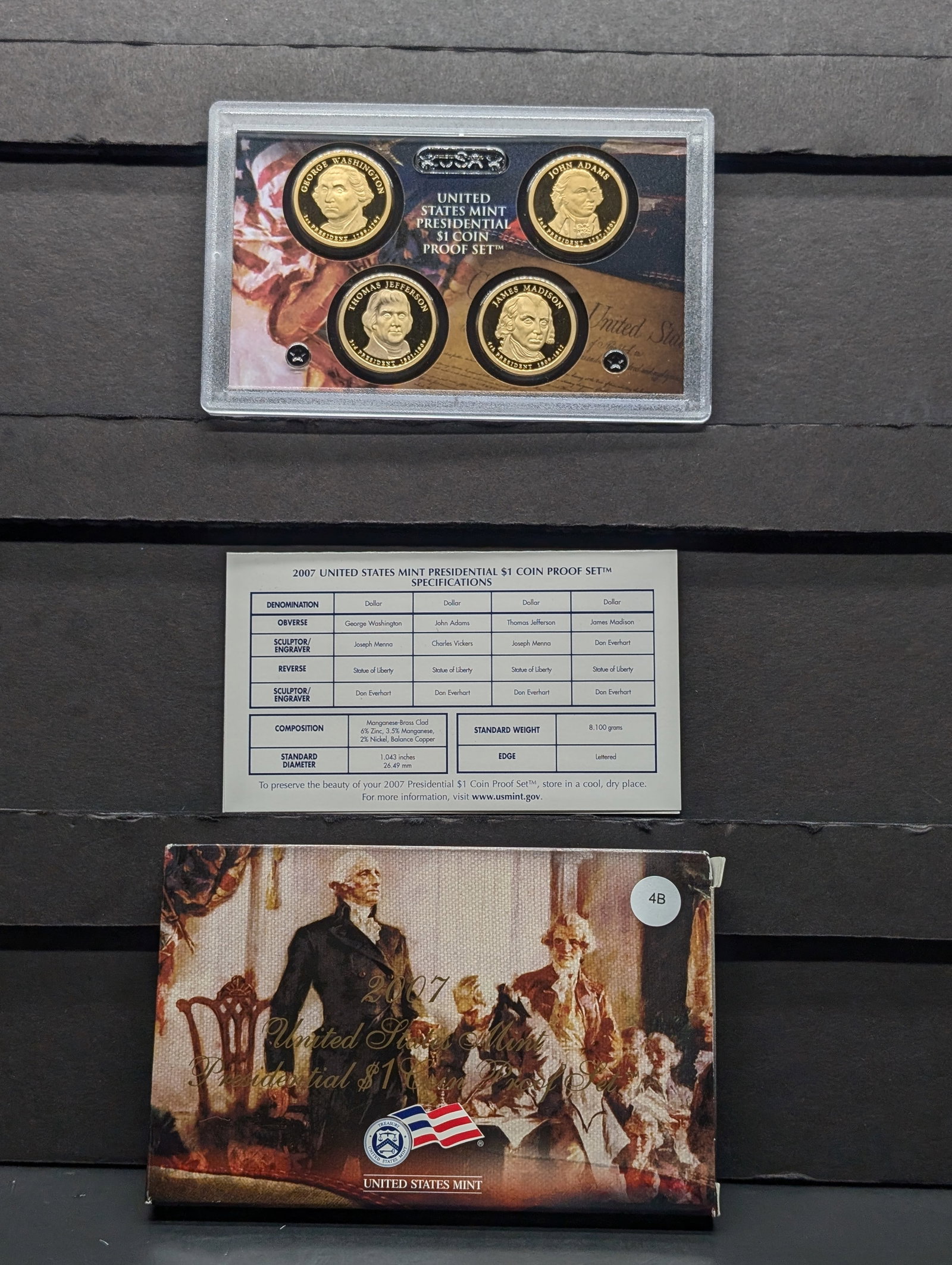 2007-S United States Mint Presidential Dollar Coin Proof Set: 2007-S United States Mint Presidential Dollar Coin Proof Set