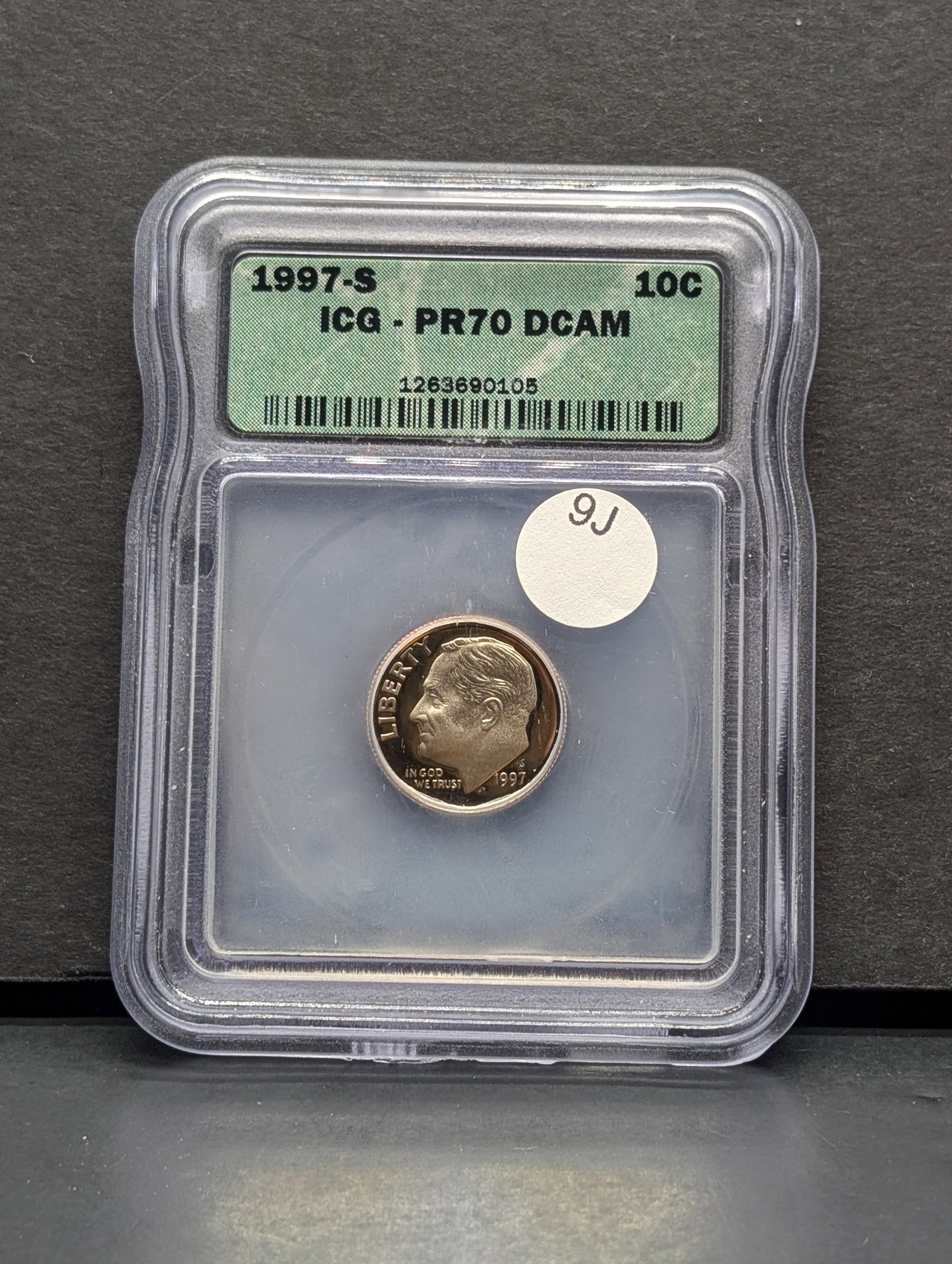 1997-S Roosevelt Dime, Proof 70 DCAM by ICG (1 of 3)