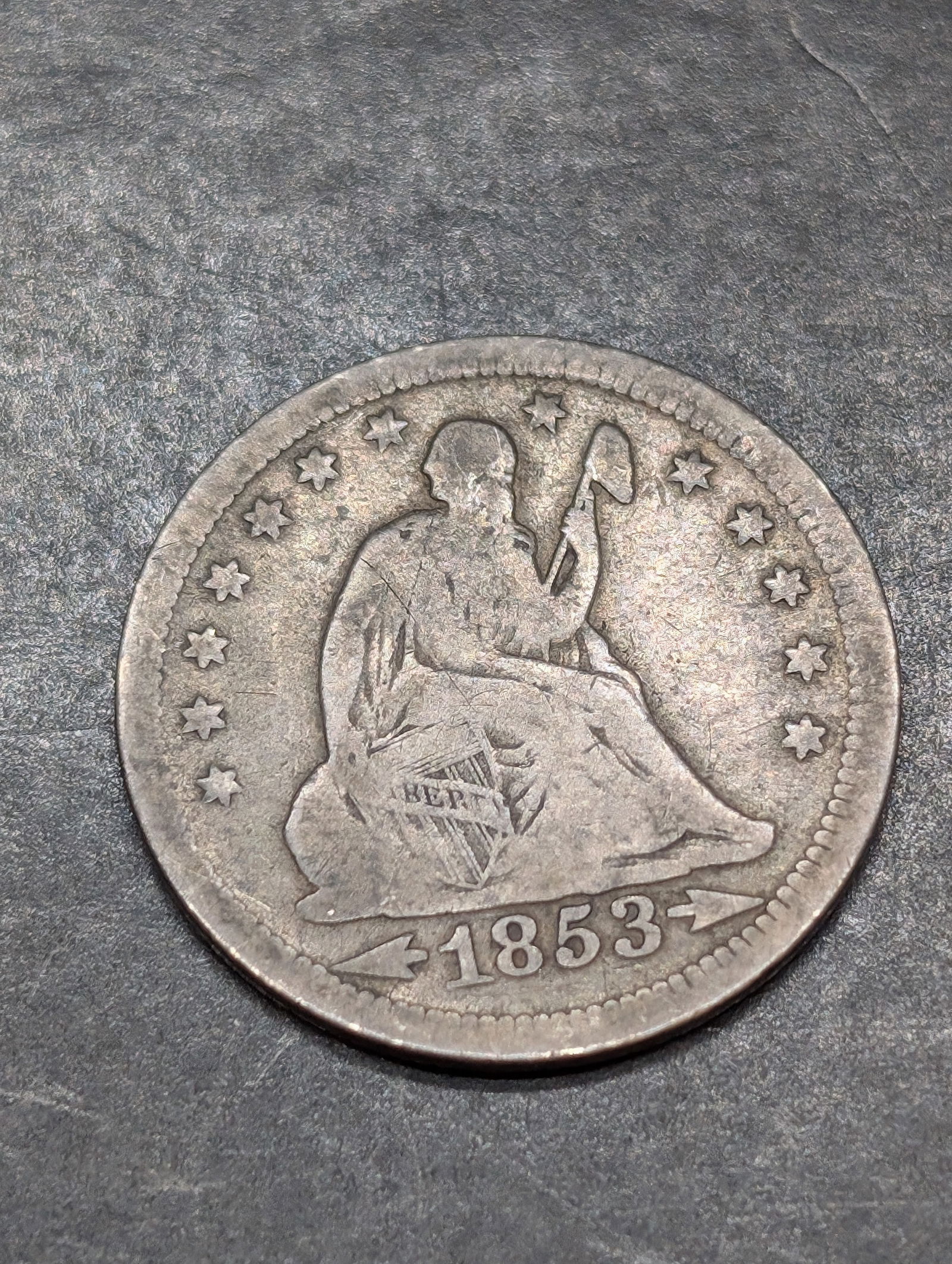 1853 Seated Liberty Quarter - Arrows & Rays (1 of 2)