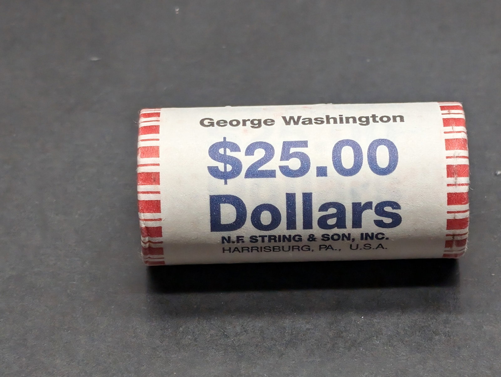 New $25 Roll of 2007 George Washington Presidential Dollars In Original Government Wrapper: New $25 Roll of 2007 George Washington Presidential Dollars In Original Government Wrapper