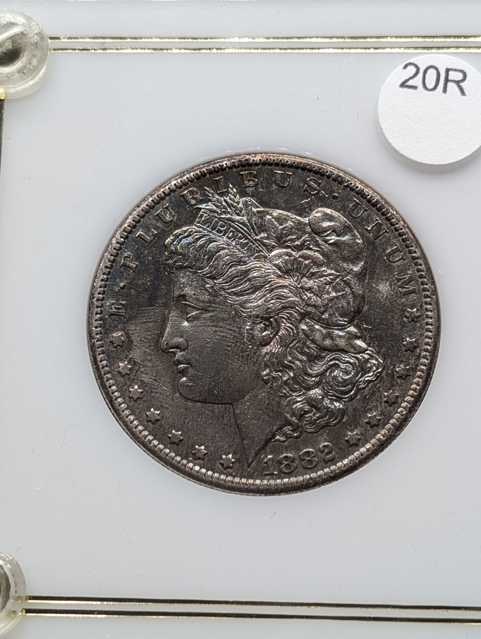 1882-S Morgan Silver Dollar UNC Rainbow Toned (1 of 3)