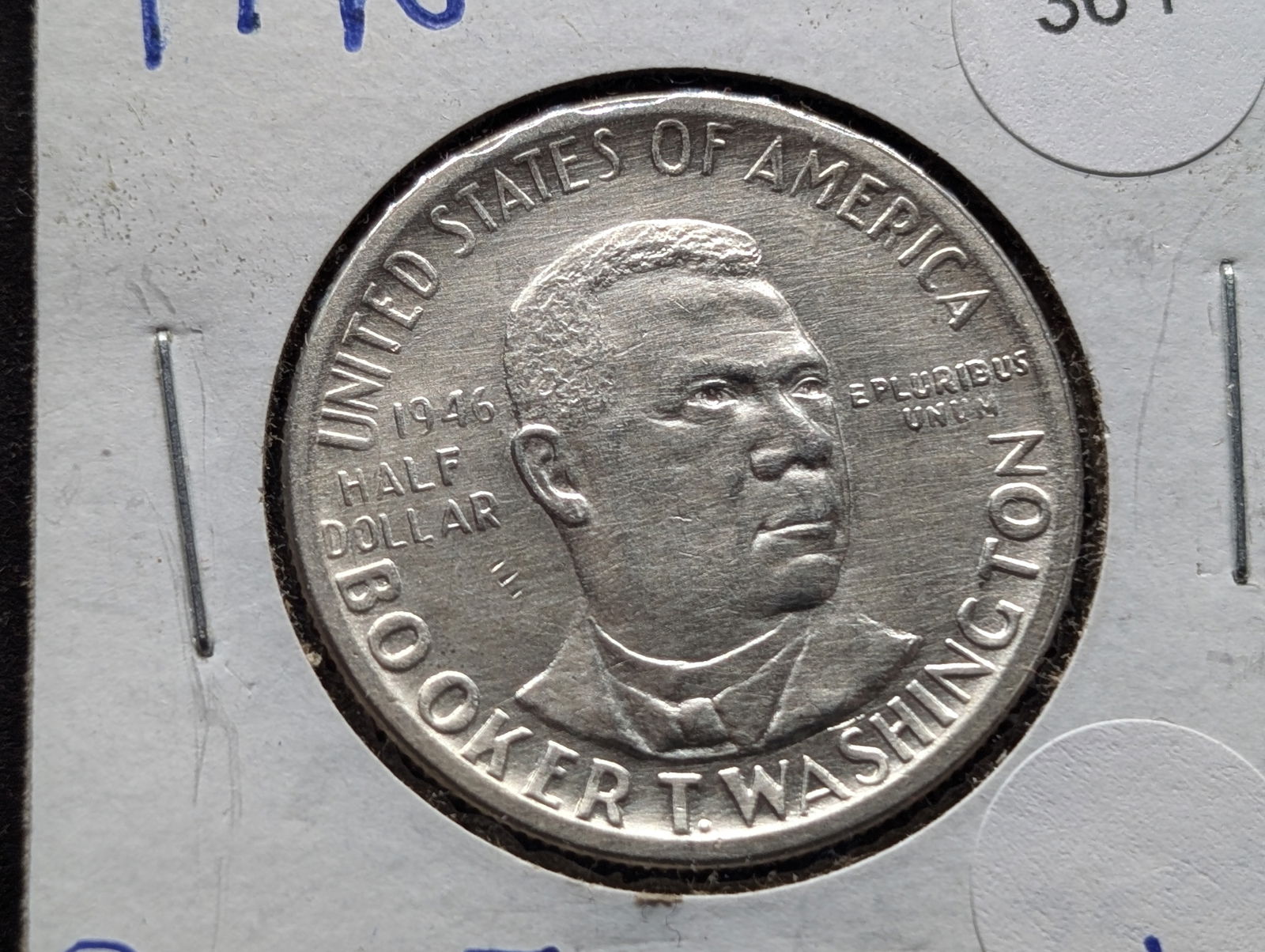 1946 Booker T. Washington 90% Silver Commemorative Half Dollar (1 of 2)