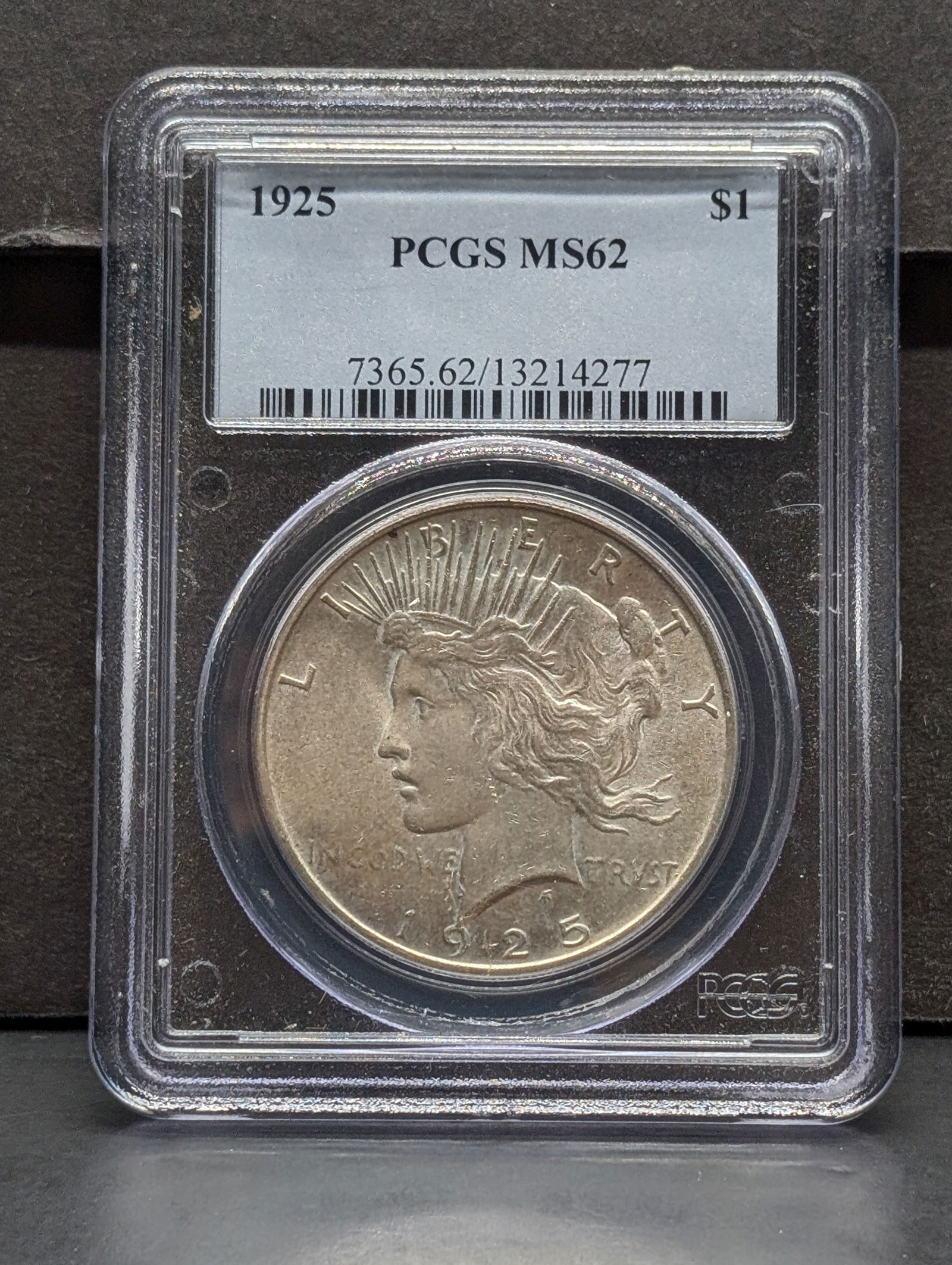 1925 Silver Peace Dollar PCGS MS62 (1 of 3)